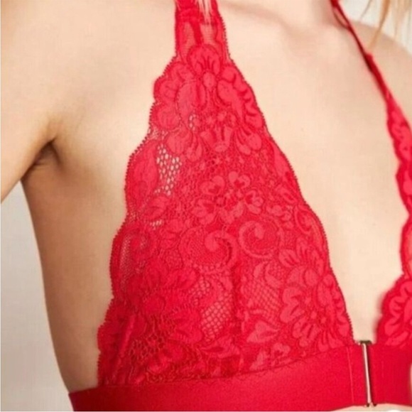 We Are HAH Groupie Bralette Red Lace Size XS NWT - Picture 5 of 10